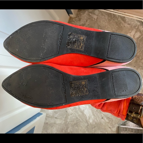 AWESOME two-tone ALDO baby-pink & strawberry-red flats! Great 4 spring &… - Picture 9 of 10